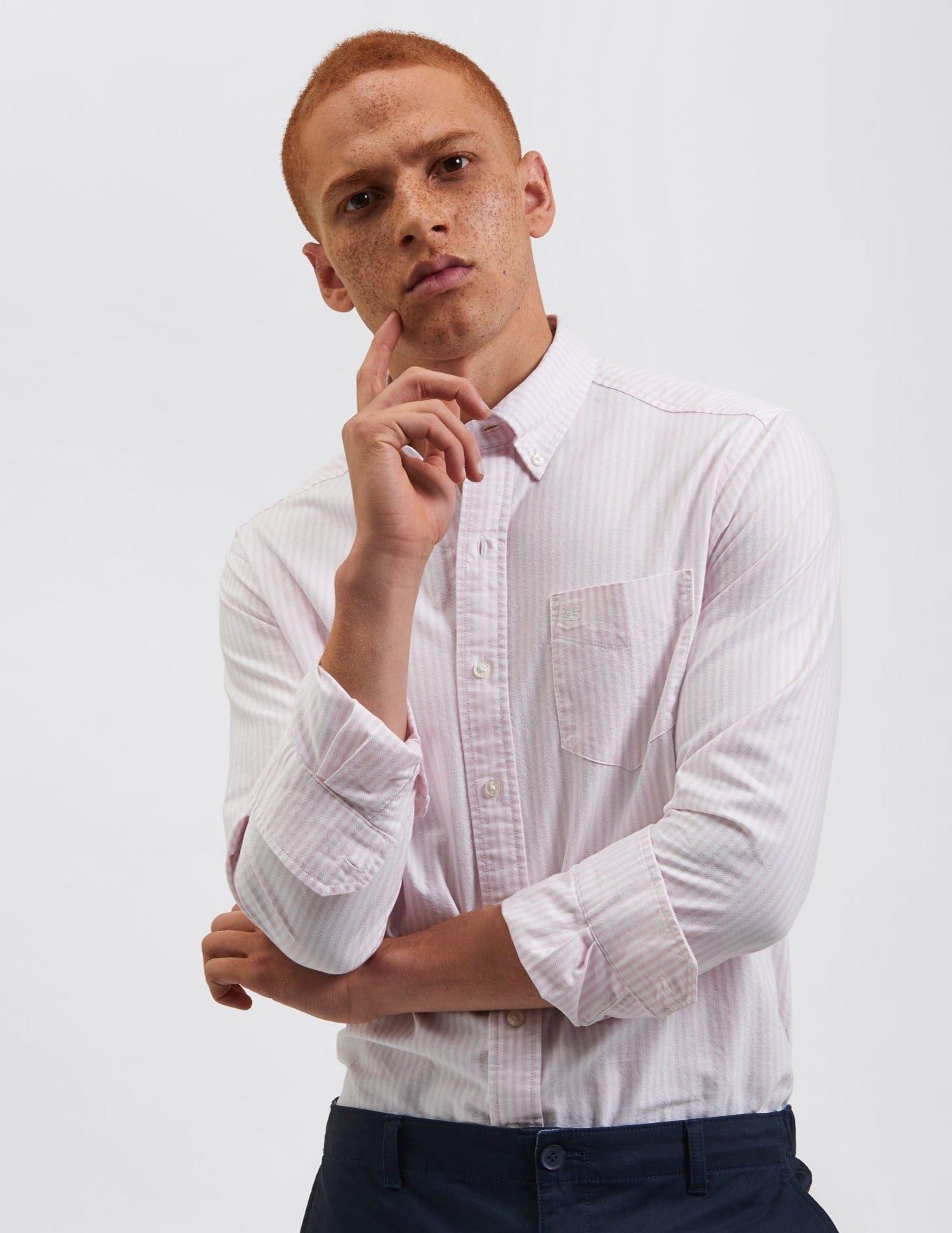 Brighton Oxford Shirt - Pink Bengal Stripe