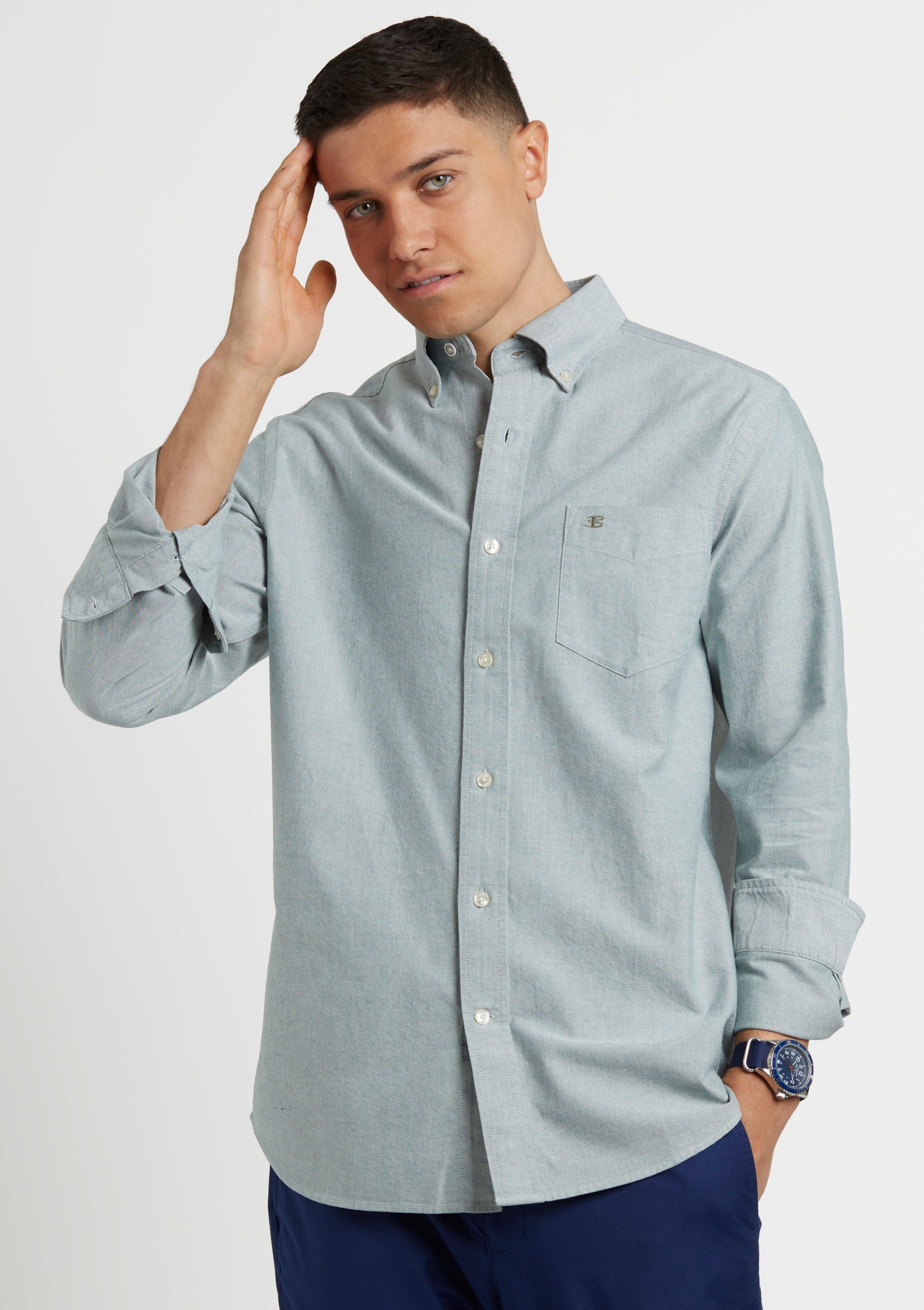 Brighton Oxford Organic Shirt - Forest Green