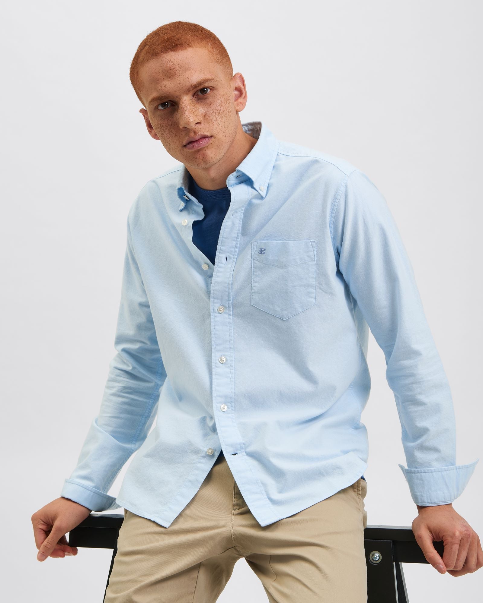 Brighton Oxford Organic Shirt - Sky Blue