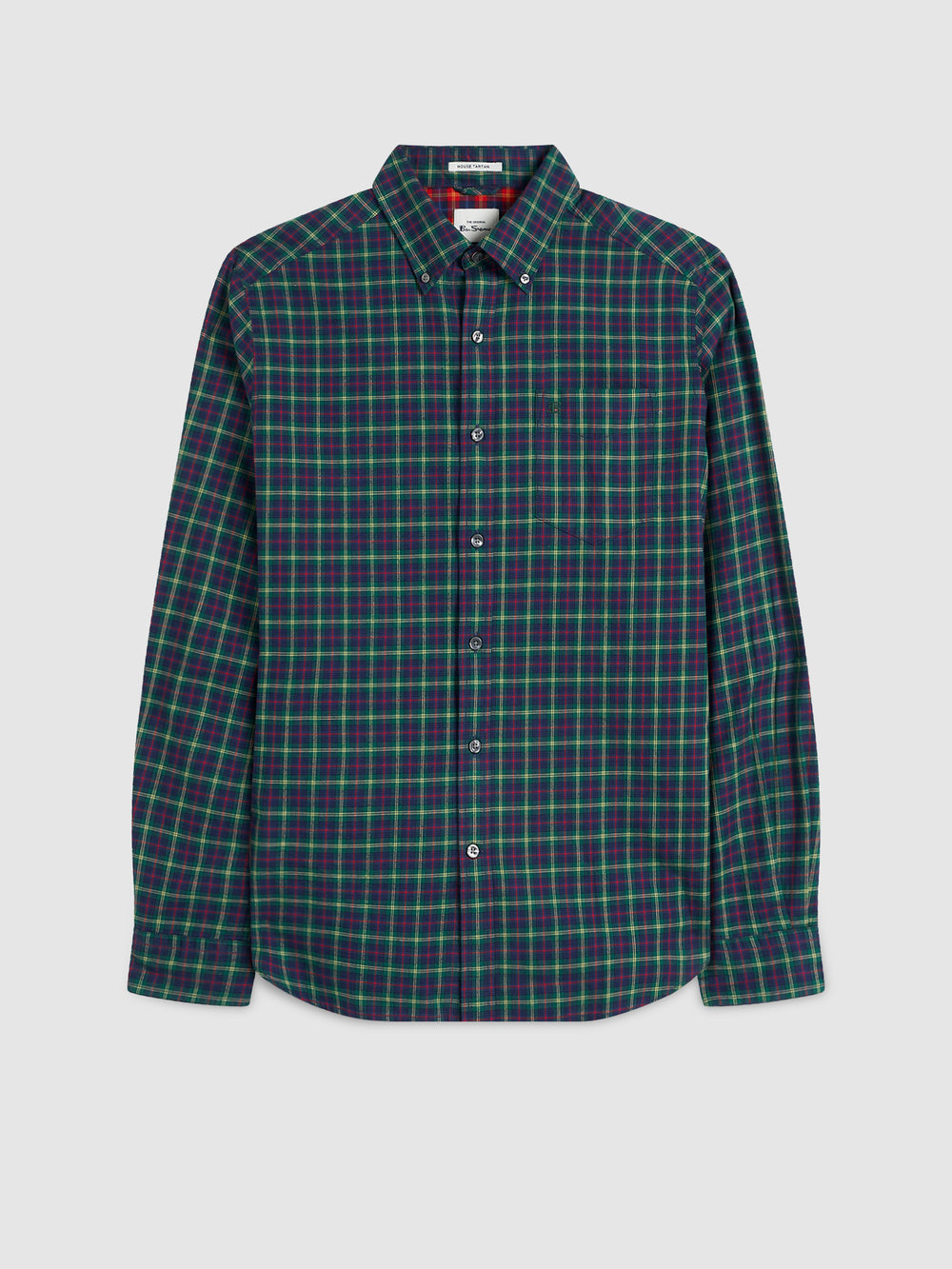 House Tartan Twill Shirt - Green - Ben Sherman