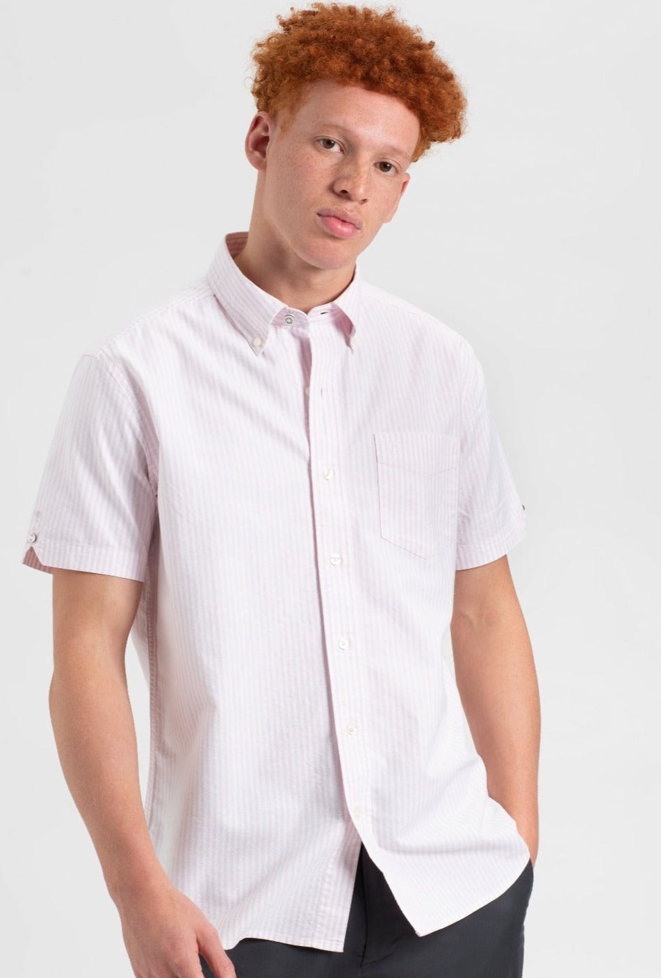 Brighton Oxford Shirt - Pink Bengal Stripe