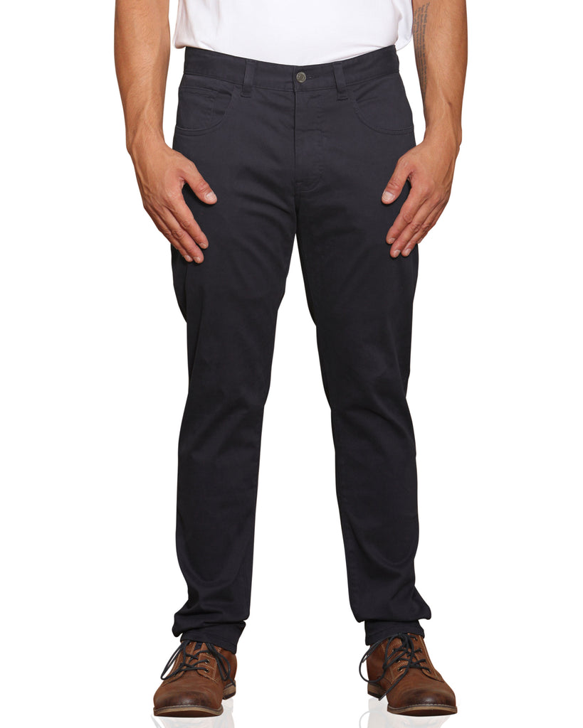 Stretch Sateen Five-Pocket Pant - Dark Navy - Ben Sherman