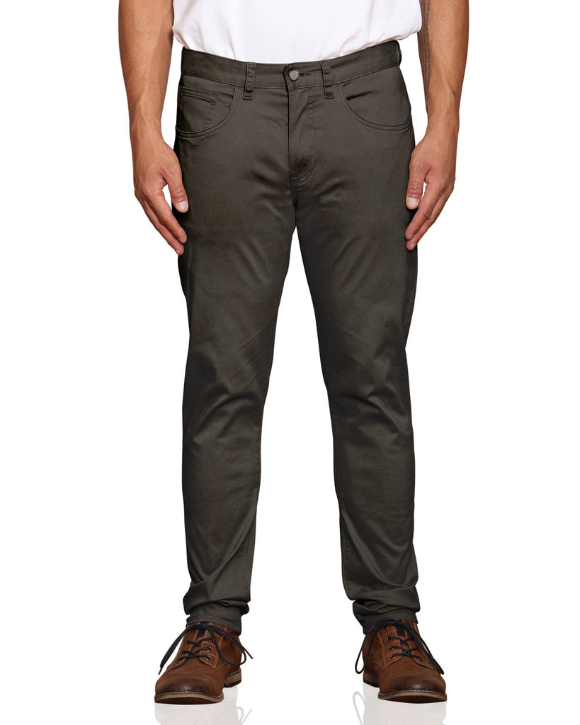 Stretch Sateen Five-Pocket Pant - Moss - Ben Sherman